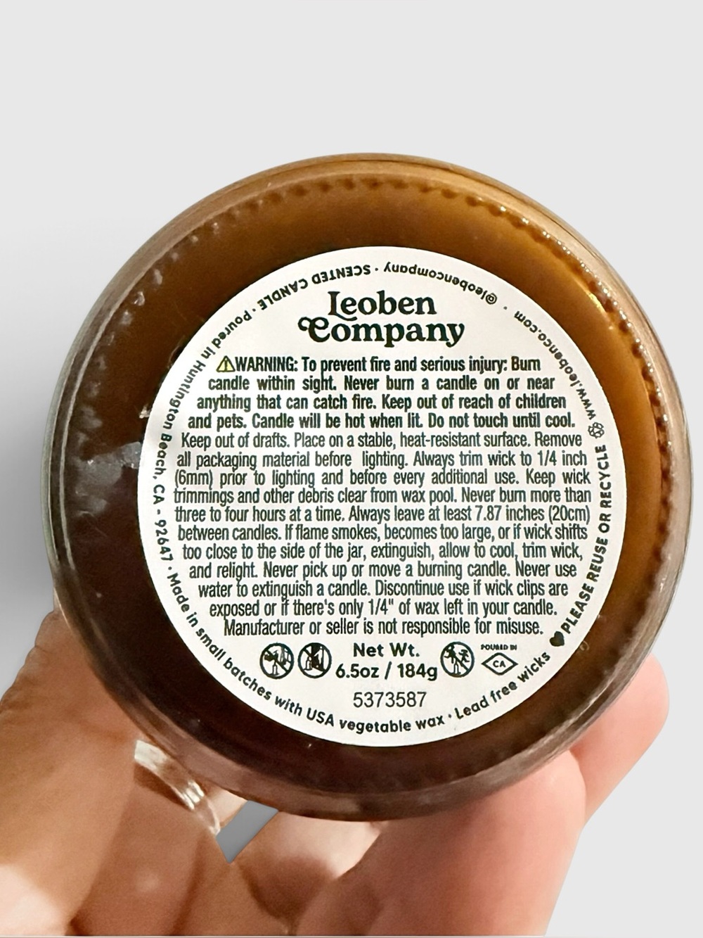 Leoben Company Once Upon A Time Vanilla Noir Luxury Scented Candle - Books - Picture 6 of 6